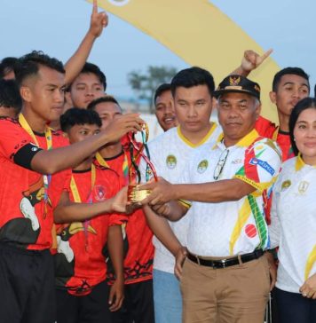 Mandau Putra Juarai Turnamen Sepak Bola Bupati Cup 2023