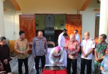 Gereja Katolik Santo Yosef Stasi Oto Ledang Paroki ST Yohanes Pemandi Pahauman Diresmikan