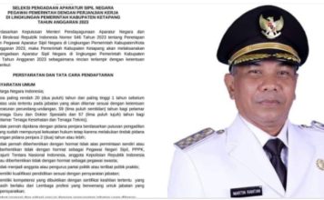 Pemkab Ketapang Umumkan Seleksi PPPK Tahun 2023, Pelamar Diminta Teliti Administrasi