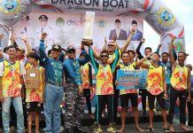 Badas Juarai Lomba Dayung Perahu Naga Danlanal Ketapang Cup 2023 Rangkaian Napak Tilas