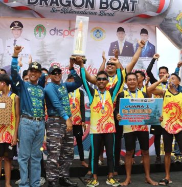 Badas Juarai Lomba Dayung Perahu Naga Danlanal Ketapang Cup 2023 Rangkaian Napak Tilas