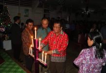 Heri Saman Hadiri Natal GBI Jemaat Gloria Rancang