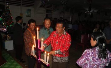 Heri Saman Hadiri Natal GBI Jemaat Gloria Rancang