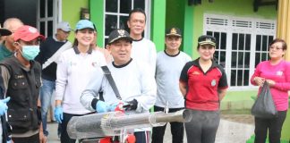 Tanggulangi Kasus DBD, Pemkab Bersama Dewan dan Masyarakat Landak Gelar Bersih – Bersih Lingkungan