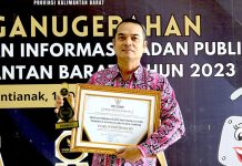 DPMPD Landak Raih Peringkat 3, Penghargaan Komisi Informasi Provinsi Kalbar