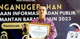 DPMPD Landak Raih Peringkat 3, Penghargaan Komisi Informasi Provinsi Kalbar