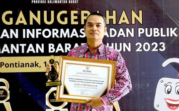 DPMPD Landak Raih Peringkat 3, Penghargaan Komisi Informasi Provinsi Kalbar