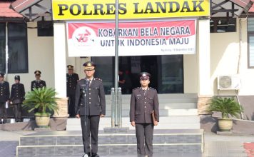 Polres Landak Gelar Upacara Peringati Hari Bela Negara Ke – 75