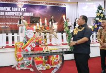 Hadiri Natal Oikumene Pemkab Landak, Heri Saman Ajak Maknai Sebagai Kemardekaan Rohani