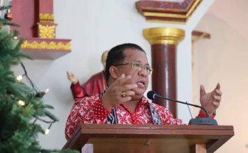 Heri Saman Hadiri Natal Bersama Guru Agama Katolik Tiga Kecamatan