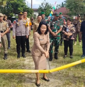 KPU Landak Adakan Simulasi Pemungutan dan Penghitungan Suara di Kecamatan Air Besar