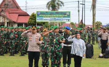 Apel Gelar Kesiapan Pemilu, Wilayah Jajaran Korem 121/ABW
