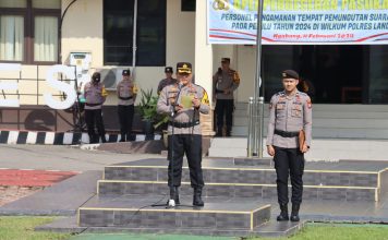 Intruksi Kapolres Landak, Larang Personil PAM TPS Intimidasi Masyarakat Dalam Memilih