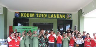 Bakti Sosial Donor Darah Kodim 1210/LDK Sambut HUT Ke – 78 Persit Kartika Chandra Kirana