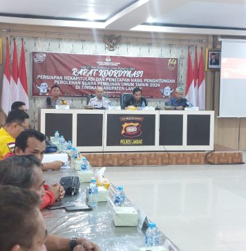 KPU Landak Gelar Rakor Lintas Sektor Persiapan Rekapitulasi dan Penetapan Hasil Perhitungan Suara Tingkat Kabupaten