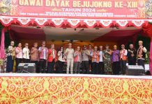 Gawai Dayak Bejujokng XIII Desa Gema Simpang Dua Digelar