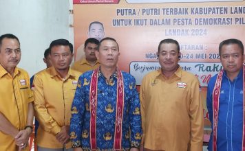 Vinsensius – Markus Amid, Bacalon Bupati dan Wakil Bupati Landak Pertama Serahkan Berkas Ke DPC Hanura