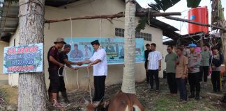 Berbagi Kebahagiaan Dihari Raya Idul Adha 1446 Hijriah, Polres Landak Qurban Sapi dan Kambing