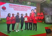 Karolin – Erani Terima Rekomendasi PDI Perjuangan Maju Pilkda Landak