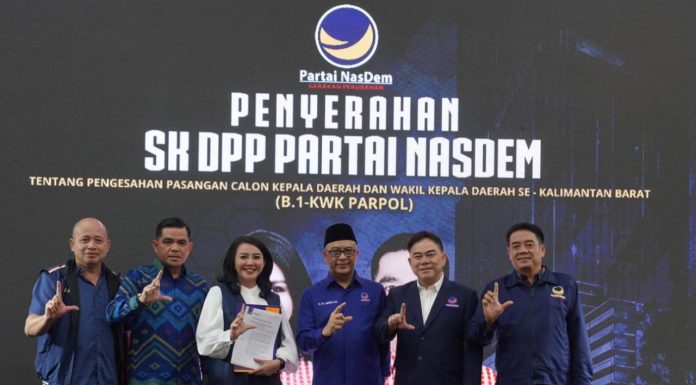 Terima SK Dari DPP Nasdem, Karolin-Erani Siap Daftar Ke KPU