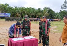 Kasrem 121/ABW Tutup Kegiatan TMMD Reguler ke- 121 Kodim 1210/LDK