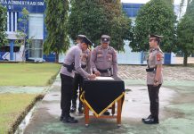 Kapolres Landak Pimpin Sertijab Kasat Samapta Hingga Kapolsek Sebangki dan Meranti