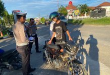 Polisi Tindak Sejumlah Kendaraan Berknalpot Brong