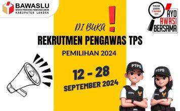 Bawaslu Landak Buka Rekrutmen Pengawas TPS, Berikut Ketentuannya