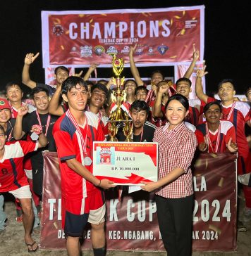 Tutup Turnamen Tebedak Cup IV, Karolin Ajak Masyarakat Sukseskan Pilkada Landak
