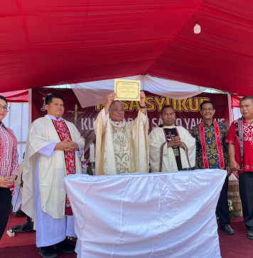 Karolin Apresiasi Peresmian Paroki Kuala Behe oleh Monsinyur Agustinus Agus