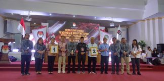 Hasil Pengundian Nomor Urut Paslon Bupati Landak, Karolin-Erani 1, Heri Saman-Vinsensius 2