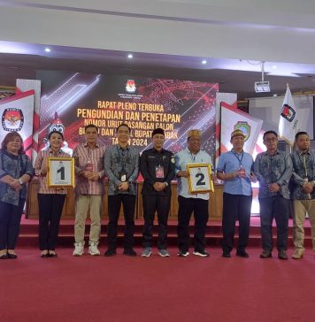Hasil Pengundian Nomor Urut Paslon Bupati Landak, Karolin-Erani 1, Heri Saman-Vinsensius 2