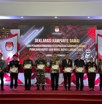 Deklarasi Kampanye Damai Pilkada Landak 2024, Pj Bupati Ingatkan Paslon Berkampanye Santun