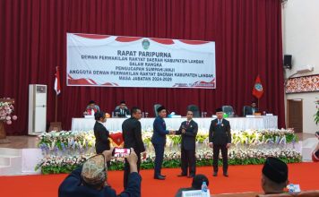 Evy Yuvenalis dan Minadinata Jabat Pimpinan Sementara DPRD Landak