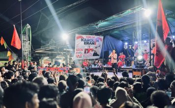 Kampanye di Sebadu, Karolin: 40 Persen Anggaran Kita, Untuk Pembangunan Jalan dan Jembatan