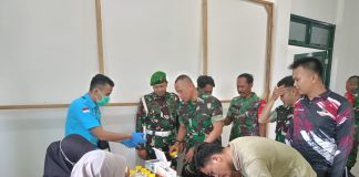 Prajurit Kodim 1210/LDK Jalani Tes Urine
