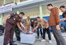 KPU Bersama Forkopimda Landak Musnahkan Surat Suara Rusak