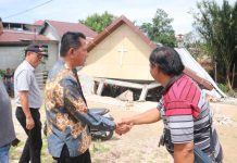 Pj. Bupati Landak Tinjau Lokasi Bangunan Gereja Bethel Tabernakel Ambruk di Dengoan