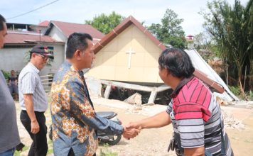 Pj. Bupati Landak Tinjau Lokasi Bangunan Gereja Bethel Tabernakel Ambruk di Dengoan