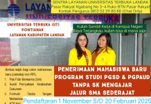 Salut Landak Masih Buka Pendaftaran Mahasiswa Baru UT