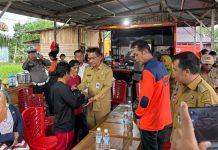 Gutmen Lepas Kepulangan Korban Terdampak Banjir di Posko Pungungsi