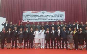 Bupati Karolin Sampaikan Arah Pembangunan Lima Tahun Kedepan di Rapat Paripurna Bersama DPRD Landak