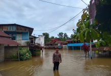Debit Air Masih Terus Meningkat Kapolsek Kuala Behe Himbau Warga Waspada