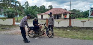 Polsek Sebangki Tertibkan Kendaraan Gunakan Knalpot Brong
