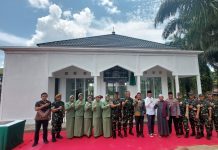 Danrem 121/ABW Resmikan Masjid Al Hudallah Kodim 1210/LDK