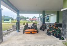 Gelar Latihan Drill Kering Anggota Kodim 1210/LDK Dibekali Cara Pengoperasian Perahu Karet