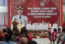 Bupati Karolin Gelar Misa Syukur Masuki Rumah Dinas