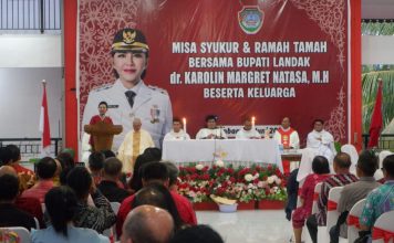 Bupati Karolin Gelar Misa Syukur Masuki Rumah Dinas