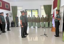 Dandim 1210/Landak Pimpin Acara Pelepasan dan Penerimaan Perwira