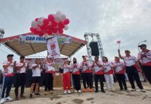 Ribuan Warga Landak Padati Stadion Patih Gumantar Meriahkan Launching CFD